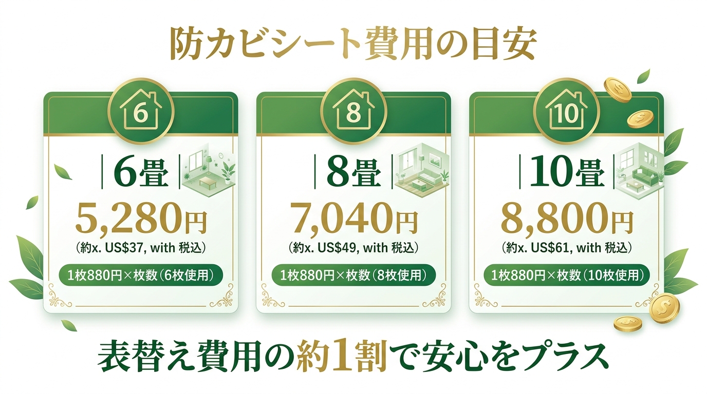 防カビシート費用の目安