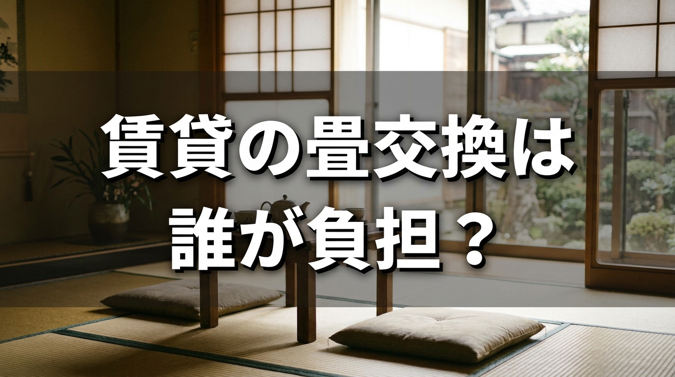 賃貸マンションの畳交換は誰が負担する？