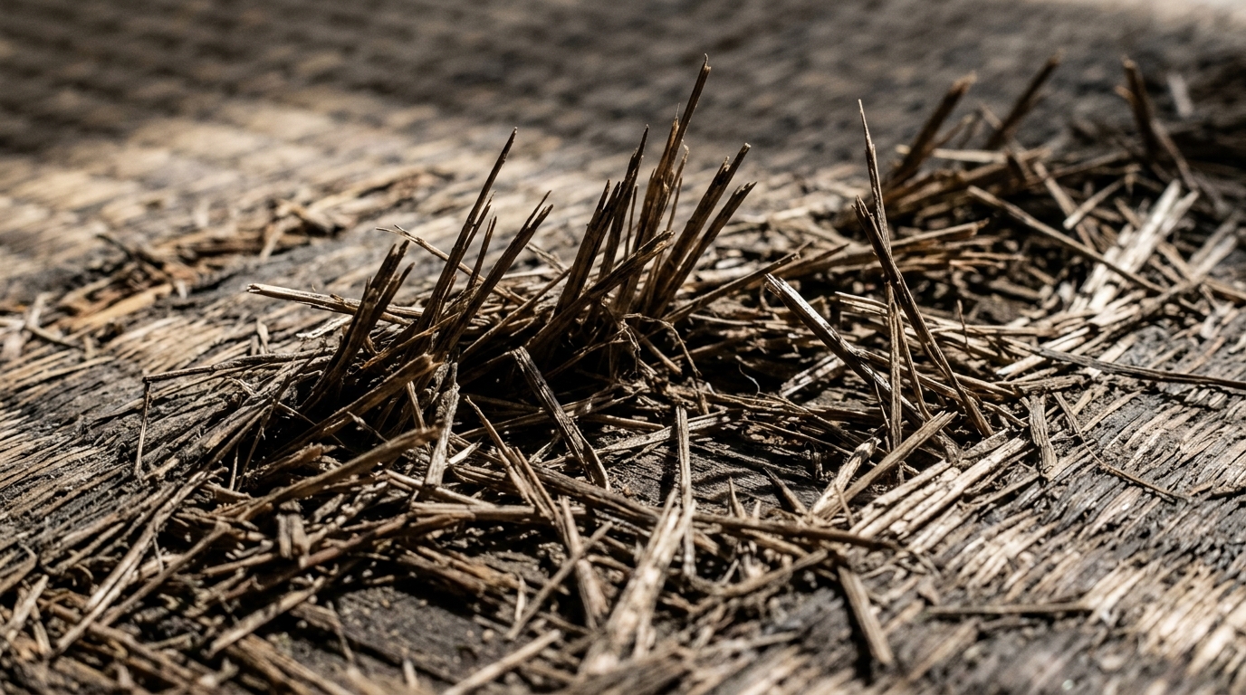 古い畳のささくれ