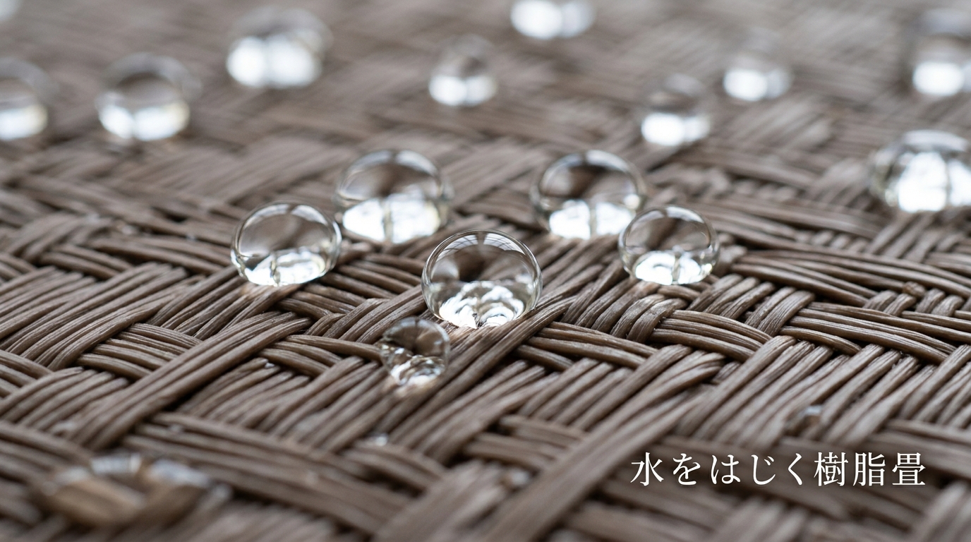 水をはじく樹脂畳