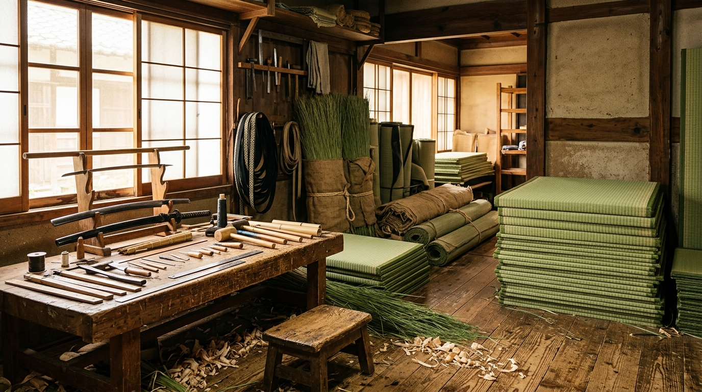 畳専門店の工房