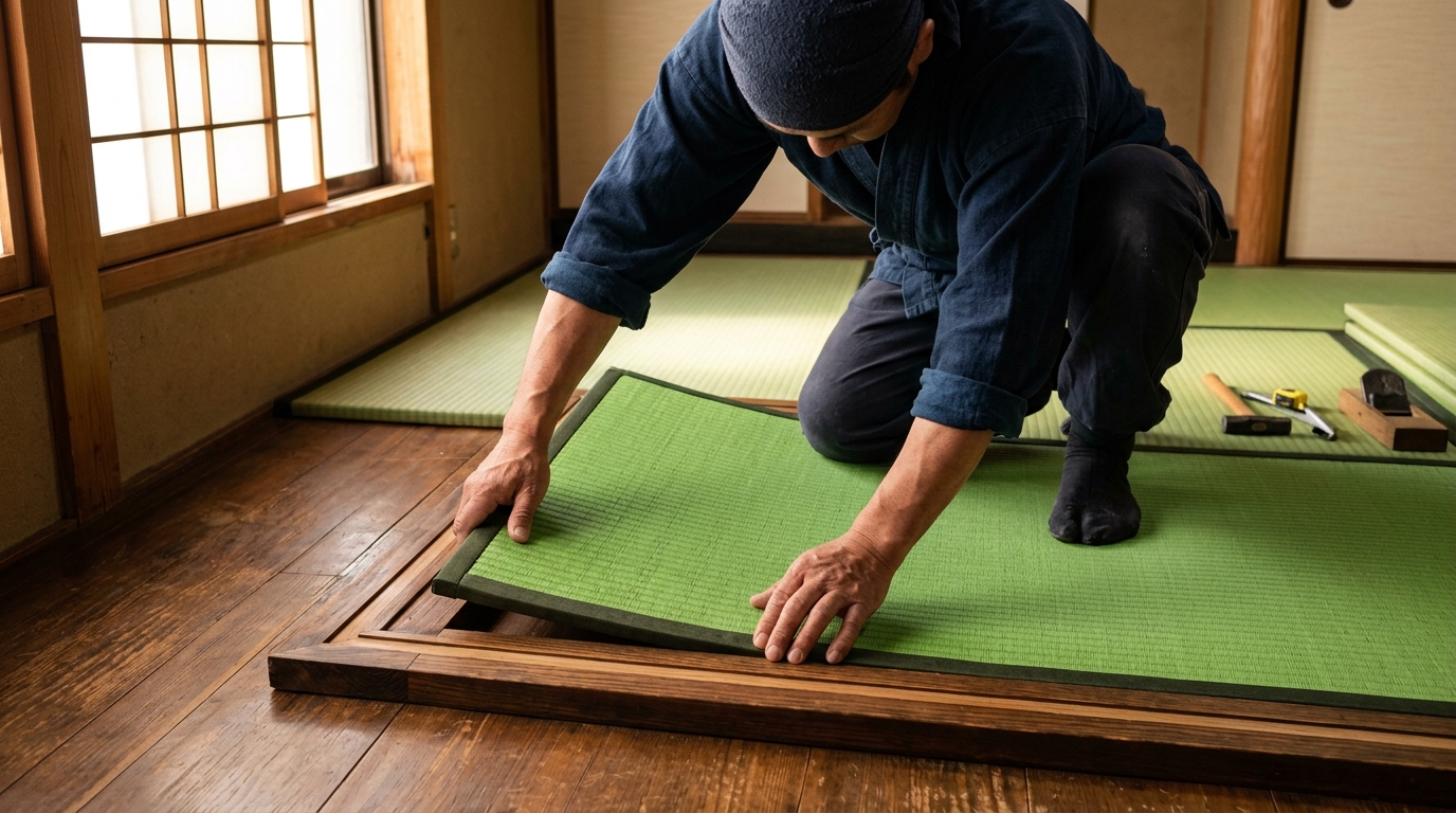 畳の納品シーン