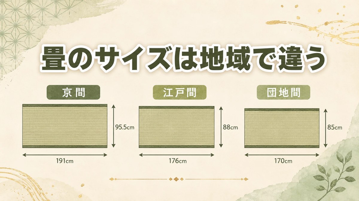 畳のサイズの違い