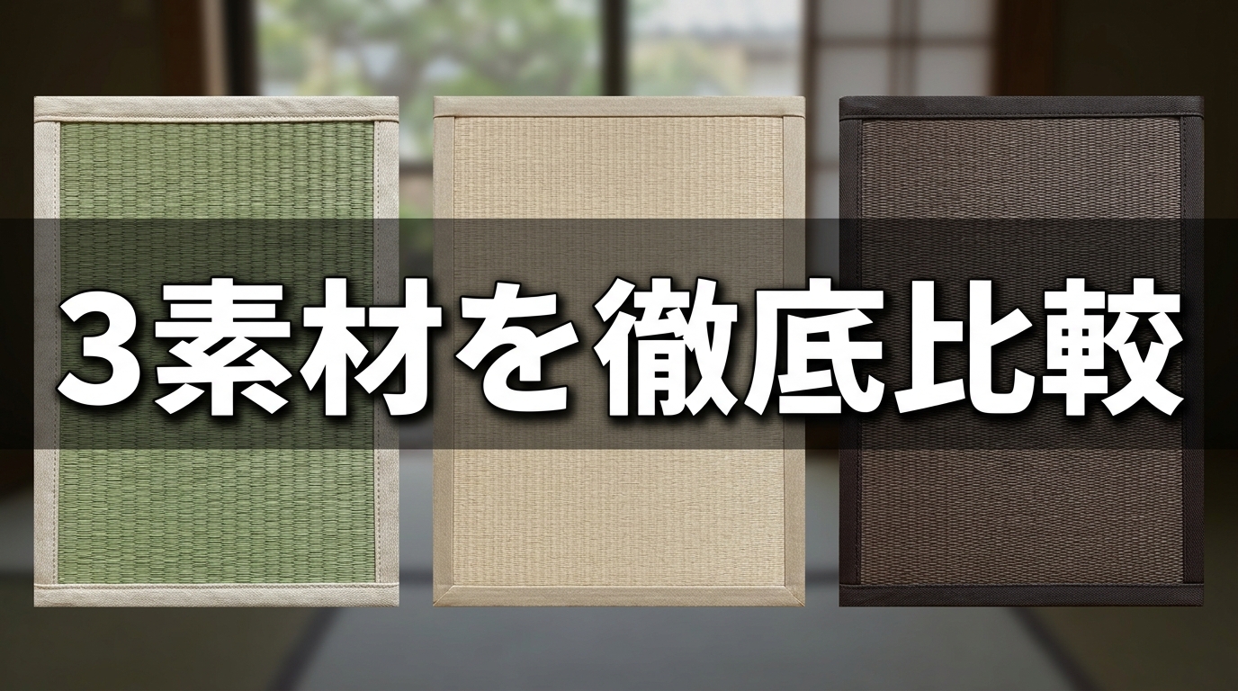 和紙畳・樹脂畳・い草畳の違いを徹底比較